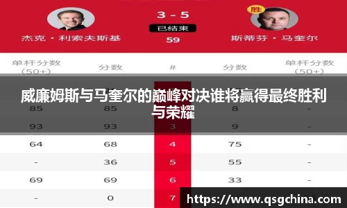 威廉姆斯与马奎尔的巅峰对决谁将赢得最终胜利与荣耀